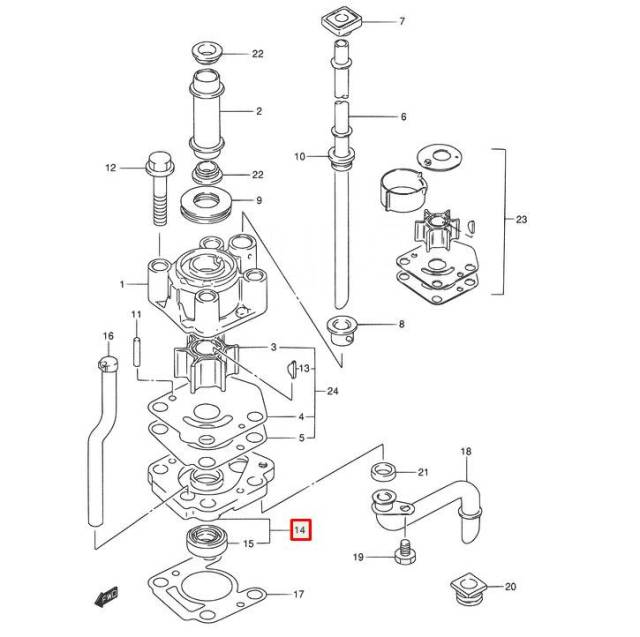    Suzuki DT9.9-15, DF9.9-15 (17450-93960; 17450-93921; 17450-93920) (PREMARINE) 