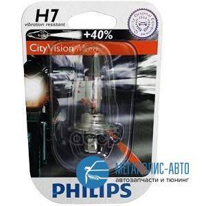   H7 Cityvision Moto +40% 12V 55W Px26d  Philips . 12972CTVBW 