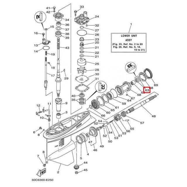  Yamaha (93101-30030; 91252-ZW1-B02; 91252-ZY3-003; 93101-30M17) (30x45x7) (KACAWA) 