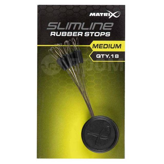  Slim Line Rubber Black M, 2  Matrix fishing GAC461-UNIT 