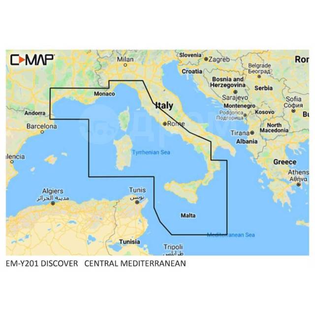  Multicolour C-map M-EM-Y201-MS Central Mediterranean 