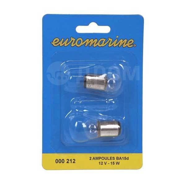   2   Clear / Grey Euromarine 000212 BA15D 12V 15W 