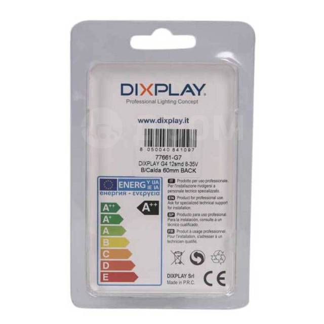    12   White 30 mm Dixplay 020019 G4 2W 8-35V 