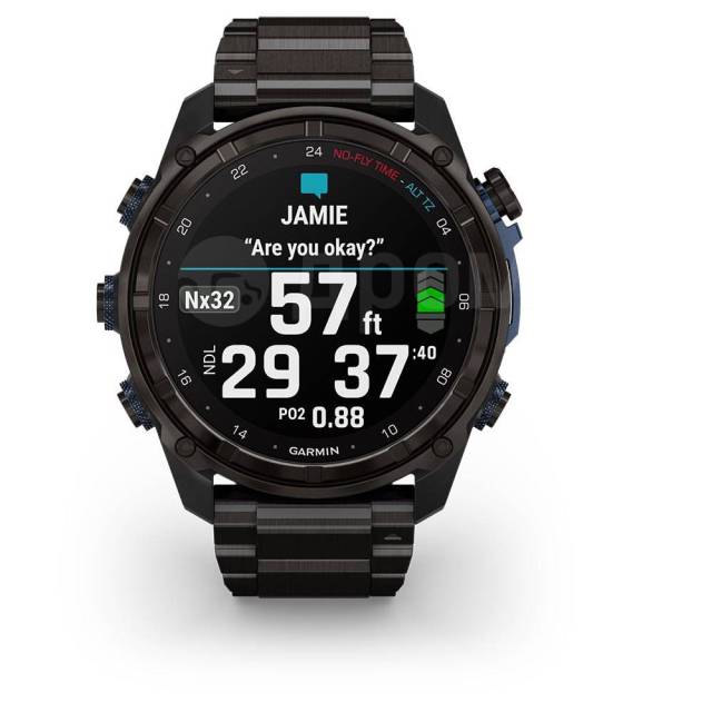    Carbon Gray DLC Titanium / Titanium Garmin 010-02752-14 Descent Mk3i 