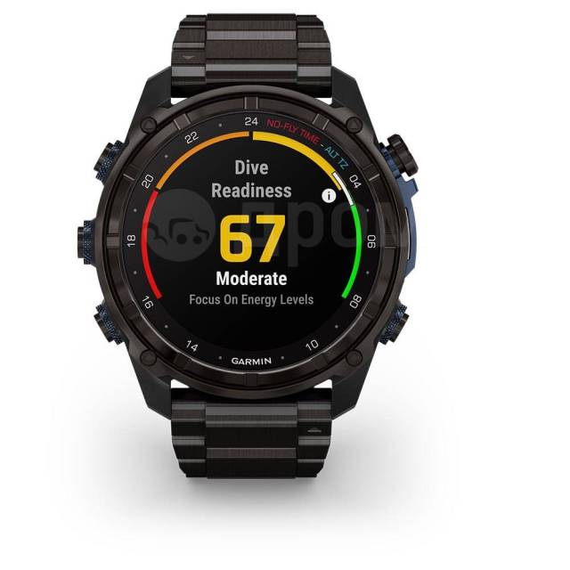    Carbon Gray DLC Titanium / Titanium Garmin 010-02752-14 Descent Mk3i 