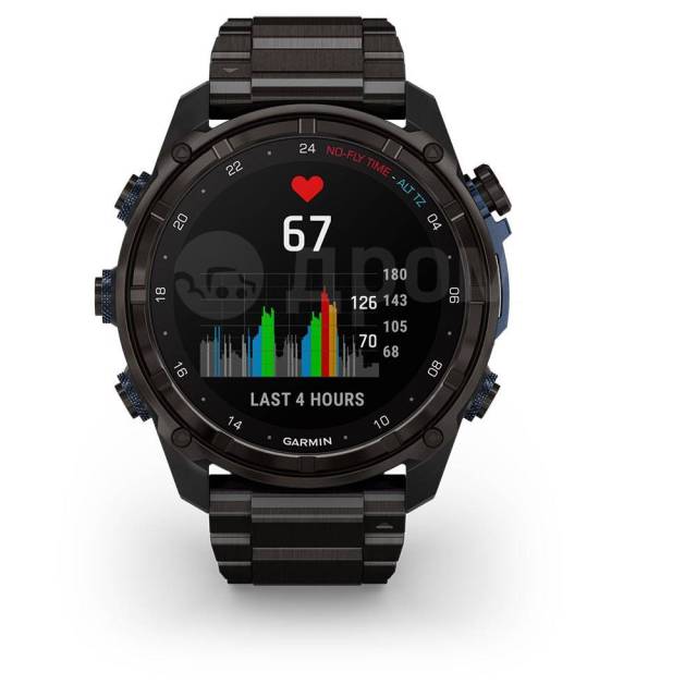    Carbon Gray DLC Titanium / Titanium Garmin 010-02752-14 Descent Mk3i 