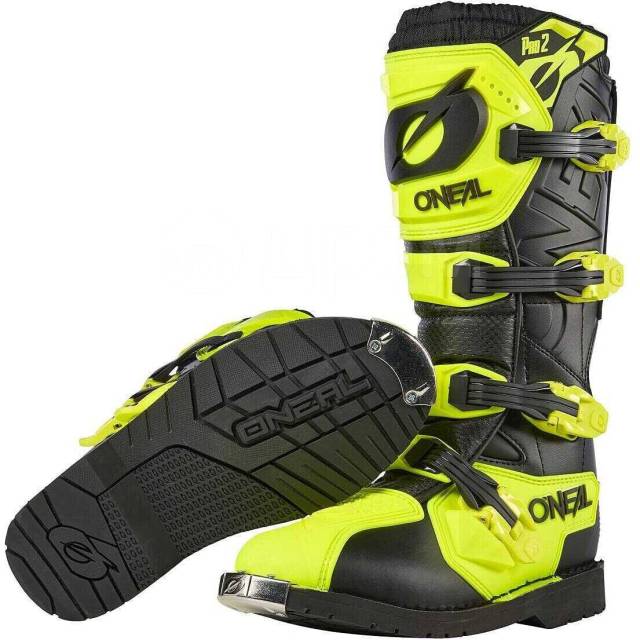  Black Neon Yellow O'Neal Rider Pro 2 Cross Enduro Motorcycle 