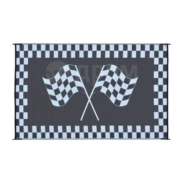  Racing Flag Black / White 1.82 x 2.74 m Stylish camping 672-RF6091 