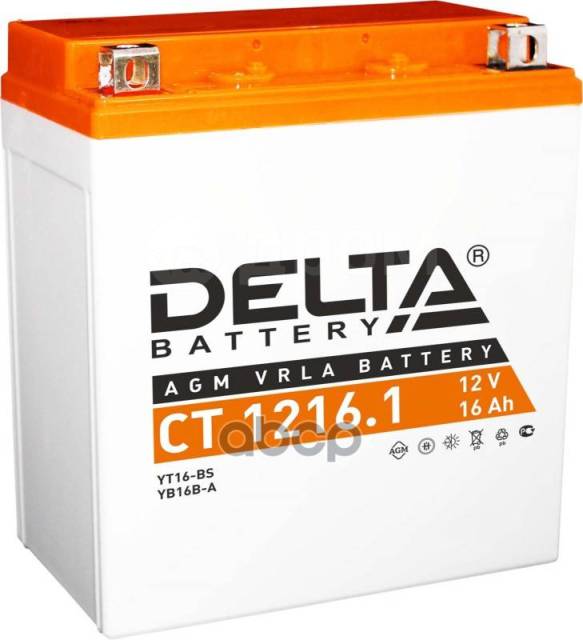  Delta Battery Agm 16 /  L+ 151X88x164  En 230  DELTA battery . CT 1216.1 