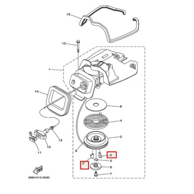  ()    Yamaha F2- F2,5 Hidea HDF3.5FHS (F2.5-01.06.00.10; 69M-15741) (PREMARINE) 