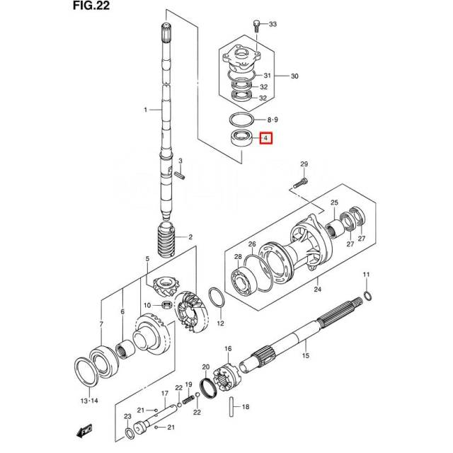   Suzuki DF40-140(A) (25x52x19.25) (09265-25040 ; 09265-25046 ) (POLY-MOTO) 