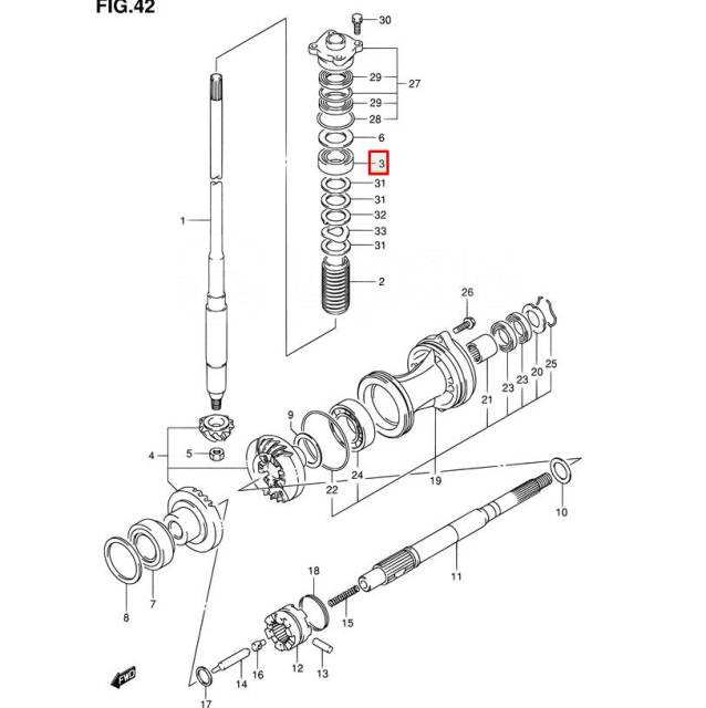   Suzuki DF40-140(A) (25x52x19.25) (09265-25040 ; 09265-25046 ) (POLY-MOTO) 