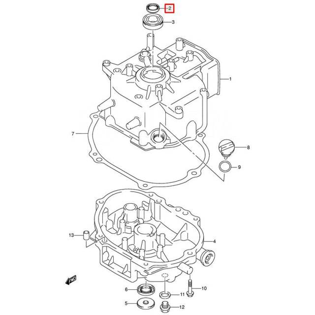   () DF4-DF6 Suzuki (09283-25098) (25x35x5) (Suzuki) 