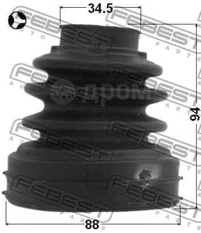 Купить Пыльник шрус внутренний комплект 88x94x34.5 Febest 2115CA220RHT ...