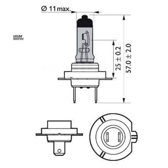   H7 12V 55W CrystalVision ultra 3700K Moto  1 PHILIPS 12972CVUBW 