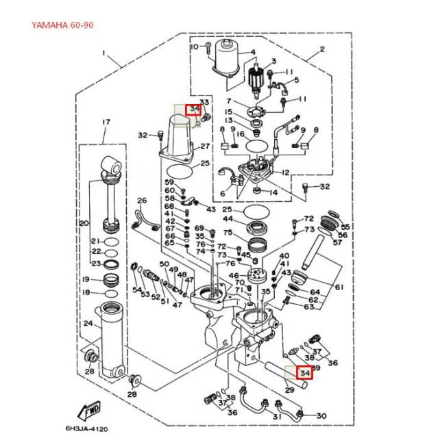   Yamaha F2-F50,    YAMAHA (93210-09350; 93210-09811) (Yamaha) 