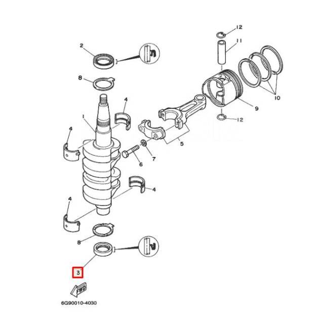   () Yamaha F8-9,9 (93101-25M24) (25x38x7) (Yamaha) 