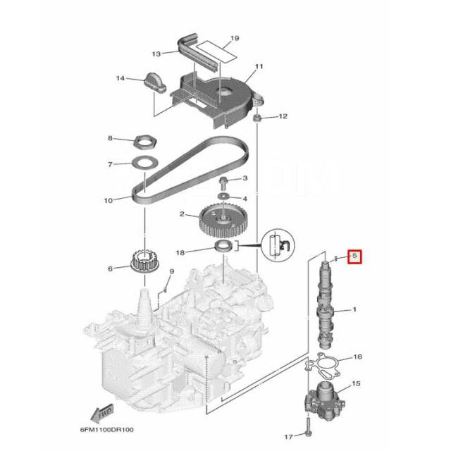   Yamaha F20-F25 6FM (90282-05012) (Yamaha) 