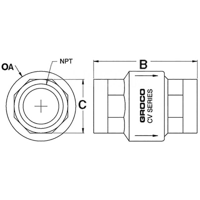   1-1/4?? Groco 34-CV125 Line Check 