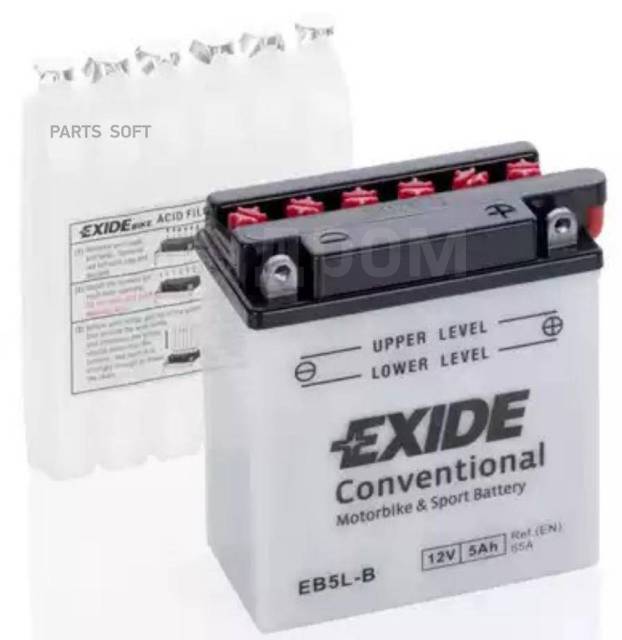  MOTO 5Ah 65A 120x60x130  ETN 0  M06 EXIDE EB5L-B 