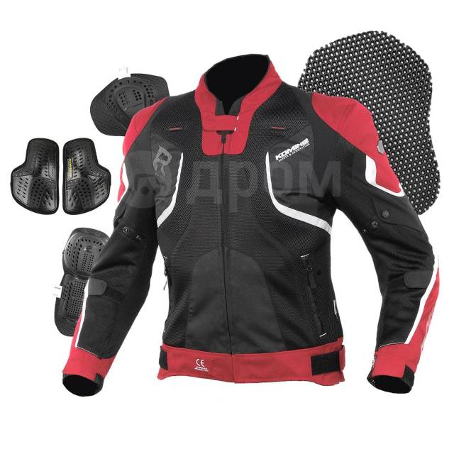  Komine JK-143 R-SPEC Mesh Jacket 2XL, LightGrey/Black 