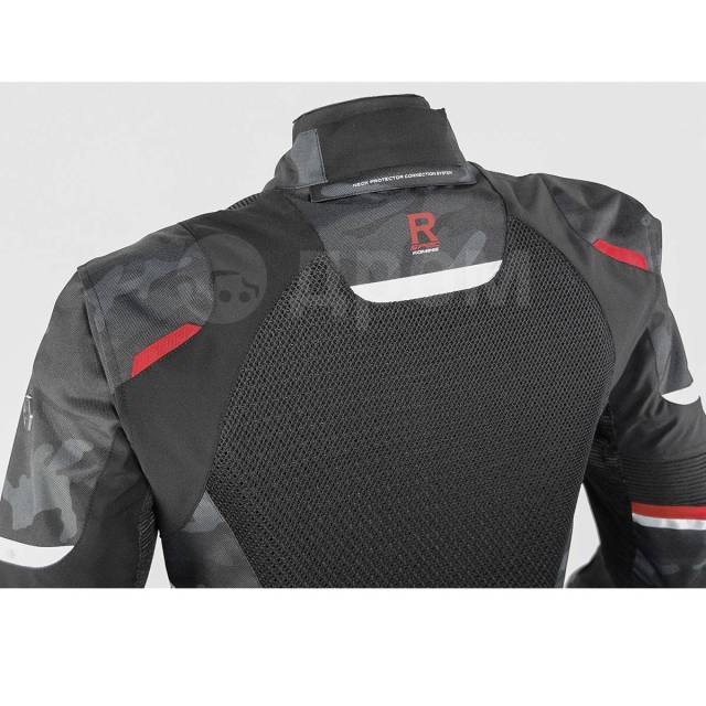  Komine JK-143 R-SPEC Mesh Jacket 2XL, LightGrey/Black 