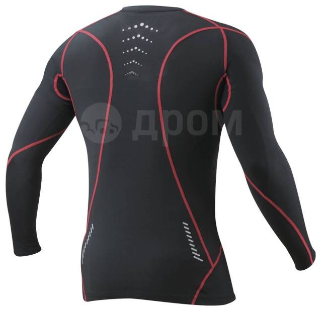  Komine JKL-124 Compression Thermal Undershirts Black/Red, XL 