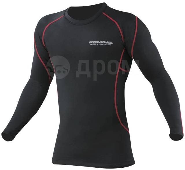  Komine JKL-124 Compression Thermal Undershirts Black/Red, XL 