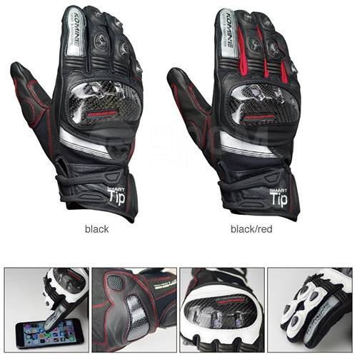  Komine GK-193 Protect Leather M-Gloves-GUREN 3XL, Black 