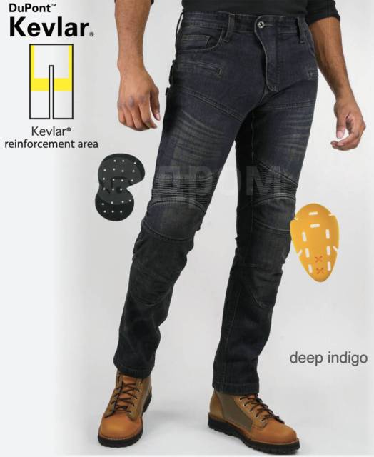  Komine PK-718 II Super Fit Kevlar Jeans WM, Deep Indigo 