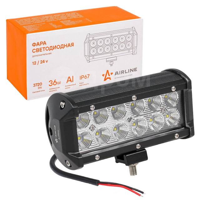 Купить Фара светодиодная Airline 165х78х65 мм 36W 12/24V (12 LED ...