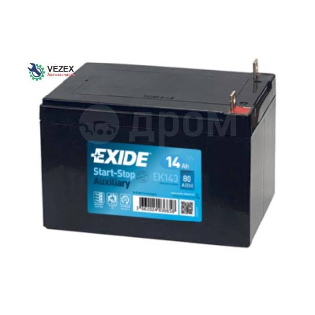   EXIDE Start-Stop Auxiliary [12V 14Ah 80A B0] 150x100x100mm  ETN 3 EXIDE EK143 