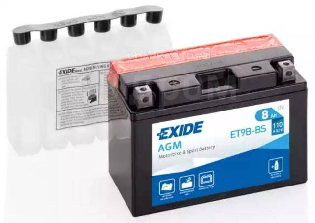  MOTO AGM 8Ah 110A 150x70x105  ETN 1  M04 EXIDE ET9BBS 