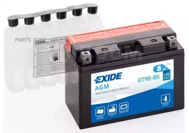  MOTO AGM 8Ah 110A 150x70x105  ETN 1  M04 EXIDE ET9B-BS 