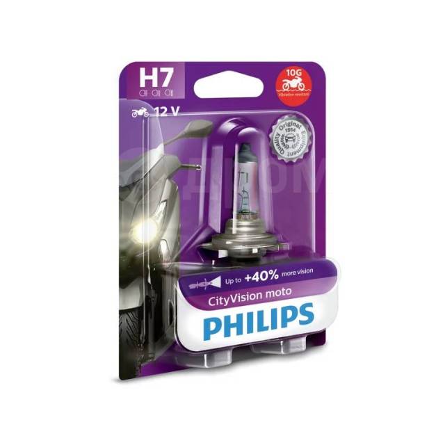   H7 CityVision Moto +40% 12V 55W PX26d  Philips, . 12972CTVBW 