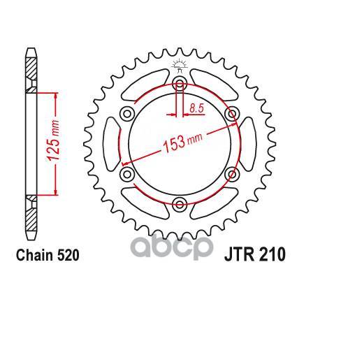   210.52  JT Sprockets . JTR21052SC 