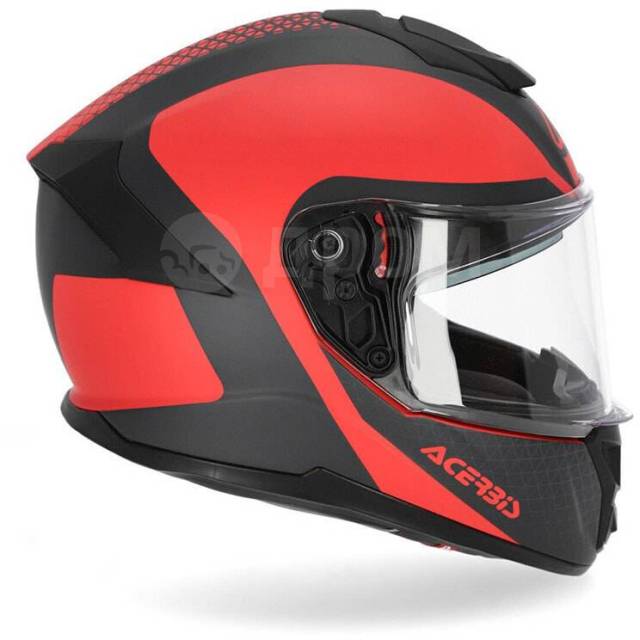  In Matt Black Red Fiber Acerbis Krapon Integral Motorcycle 