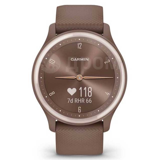   Brown / White Gold Garmin 010-02566-02 Vivomove Sport 