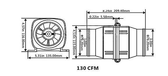    SAILINGFLO, 12V 3'' 