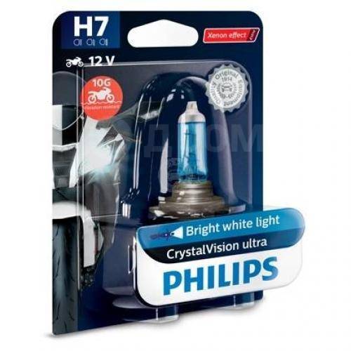   h7 12v 55w crystalvision ultra moto Philips 12972CVUBW 