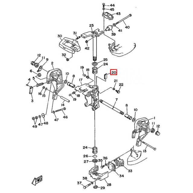      Yamaha 20D 25N 40H 50D 6H4-42528-00 