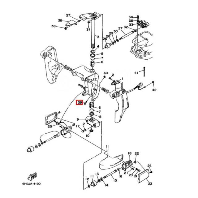 , Yamaha 60-90 6H1-43376-00 