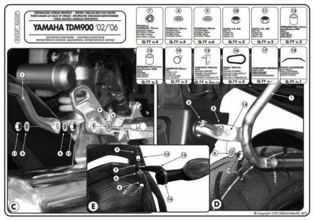    KAPPA Monokey KLX347  Yamaha TDM 900 (02-13) 