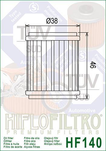   (HIFLO) HF140 SF 2008 M141 