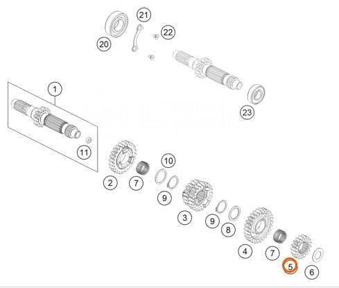  2  ( ) KTM 450EXC-F 08-16; 500EXC 12-16 / Husqvarna FE450/501 14-16 