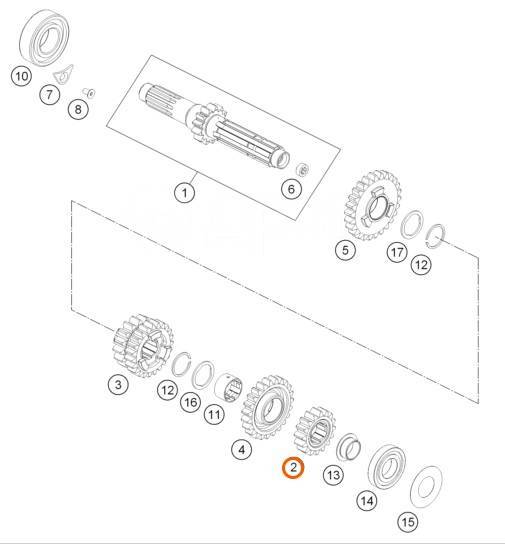  2    (16 ) KTM 250EXC-F 14-21 / Husqvarna FE250 14-21 