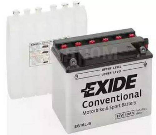    EXIDE CONVENTIONAL 12 V 19 AH 240 A ETN 0 B0 175x100x155mm 6kg EXIDE EB16L-B 