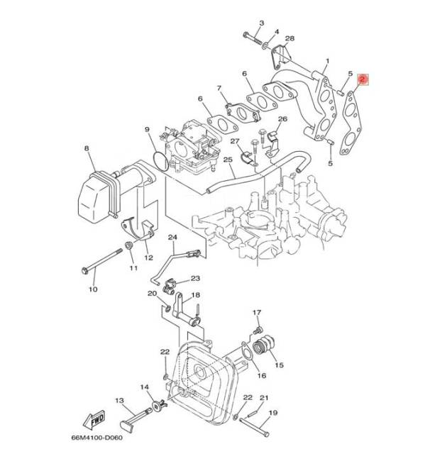   Yamaha F9,9-15 (F15-01.03.00.28; 66M-13645-00) (PREMARINE) 