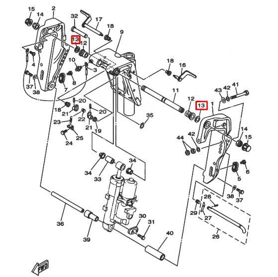  Yamaha F50D (90201-22016) (90201-22M03) (Yamaha) 