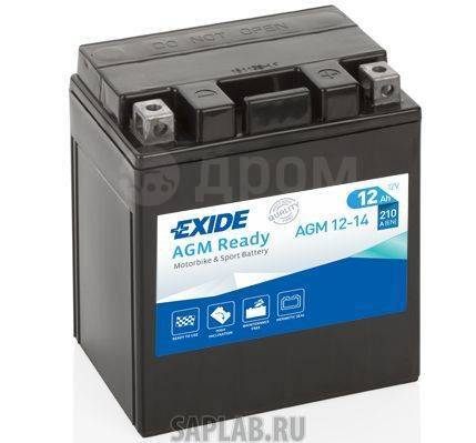  MOTO AGM Ready 12Ah 210A 134x89x164  ETN 0  M04 EXIDE AGM1214 